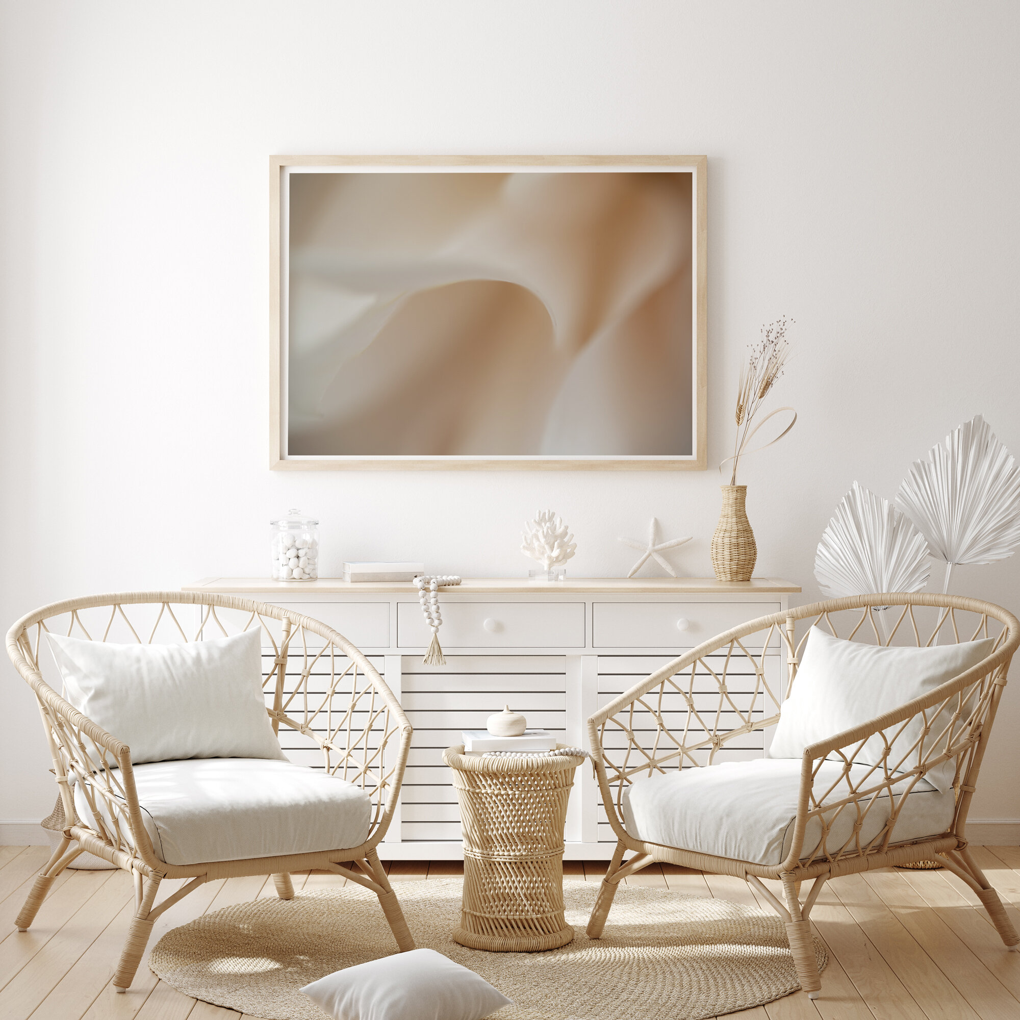 Neutral interior design, home decor, Atmosphere fine art print framed Kiki-Sunshine.com